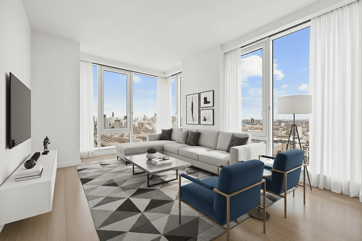 Living Room: ai-staged example: modern
